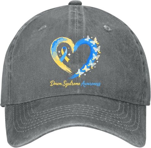 Butterflys Down Syndromes Awareness Hat for Men Classic Washed Distressed in Saudi Arabia