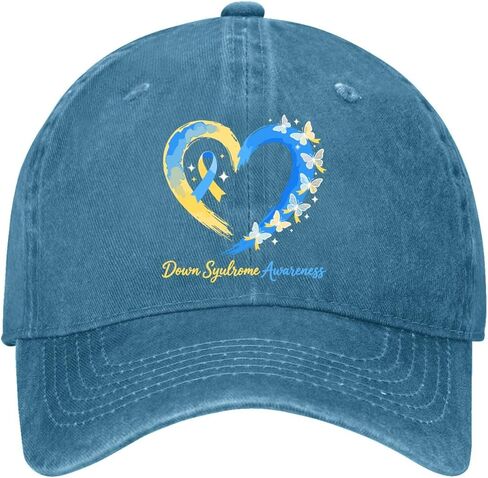 Butterflys Down Syndromes Awareness Hat for Men Classic Washed Distressed in Saudi Arabia