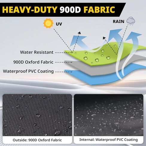 Winch Cover,900D Heavy Duty Waterproof & UV-Resistant Dust Winch Protective Cover with Adjustable Webbing Strap, Fits Electric Winches 8000-12000 lbs for Indoor/Outdoor Use(Black) in Saudi Arabia
