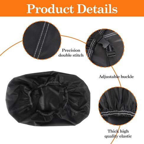 Klmnop Waterproof Winch Cover 12000 lb, Heavy Duty Oxford Fabric Dustproof Sunproof Winch Protective Cover for 8000-13500 lbs Electric Winches (Black) in Saudi Arabia