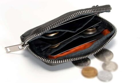 Generic نايلون محفظة نسائية للعملات المعدنية سستة الحقيبة متعددة الوظائف حامل بطاقة سماعات أذن صغيرة حقيبة التخزين العملي النمط الكوري الرجال(Black) in Saudi Arabia