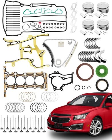 محرك حشية الرأس 1.4 لتر ، ث/أسطوانة ، مسامير رأس ، متوافقة مع 2011-2016 Chevy Cruze Sonic Trax ، Buick Encore # HS26540PT-1 ، W/توقيت غلاف حشاة ومجموعة من الحشوات المنوع العادم in Kuwait