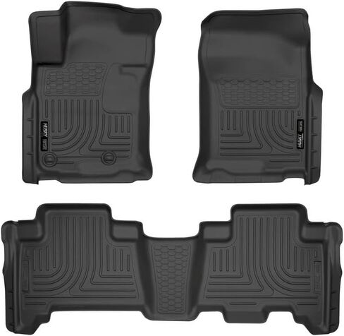 بطانات الهاسكي - Weatherbeater | يناسب 2010 - 2012 تويوتا 4 رنر، يناسب 2010 - 2013 لكزس GX460 - بطانة الصف الأمامي والثاني - أسود، 3 قطع. | 98571 in Kuwait