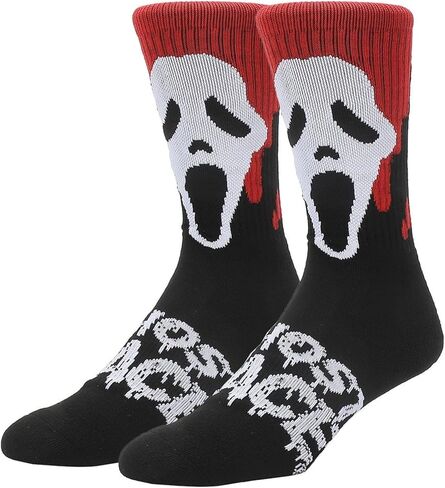 Bioworld Ghostface Bloody Mask Men’s Black Casual Crew Socks in Saudi Arabia