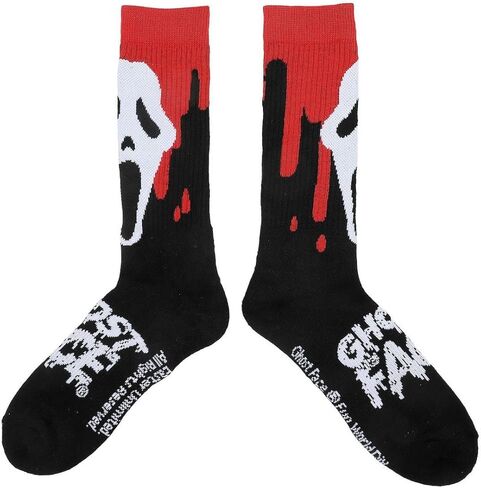 Bioworld Ghostface Bloody Mask Men’s Black Casual Crew Socks in Saudi Arabia