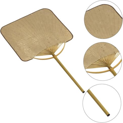 1Pc Chinese Hand Fan Vintage Style Handmade Xuan Paper Paddle Fan with Bamboo Frame for Home Decoration in Saudi Arabia