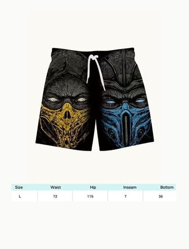 [Quick-Dry Beach Shorts] Quick-Dry Polyester Men's Beach Shorts | Geometric Print, Casual, Drawstring Waist, Machine Washable in Saudi Arabia
