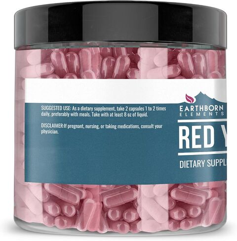 Earthborn Elements Red Yeast Rice 200 Capsules, Pure & Undiluted, No Additives in Saudi Arabia
