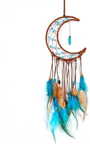 MEXIDAWN 2 Pack DIY Feather Dream Catcher Kits Turquoise Wall Hanging Boho Decor Handmade Dream Catcher for Adults in Saudi Arabia