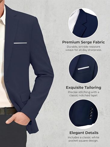 Mens Blazer Fashion Casual Formal Sport Coat Slim Fit Lightweight Business Suit Jacket Two Button Tuxedo for Wedding Prom in Saudi Arabia