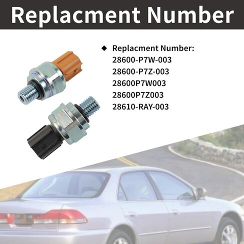 2 قطعة مستشعر ضغط ناقل الحركة 28600-P7Z-003 28600-P7W-003، مفتاح مستشعر ضغط الزيت 2ND-3RD Gear متوافق مع Honda Accord Odyssey Element Acura CL CSX MDX RSX RL TL TSX CR-V in Kuwait
