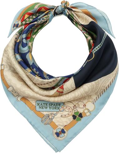 Kate Spade Women's Lunar New Year Horse Silk Square Scarf, Stylish Lightweight Accessory in Saudi Arabia