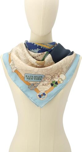 Kate Spade Women's Lunar New Year Horse Silk Square Scarf, Stylish Lightweight Accessory in Saudi Arabia