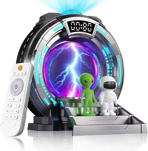 Astronaut Aurora Star Sky Projector,Plasma Globe Lamp/Star Light Projector for Children's Bedroom Sleep Aid Light,White Noise Bluetooth Music,Time Alarm Clock,Kids Room Decor,Christmas/Birthday Gift in Saudi Arabia