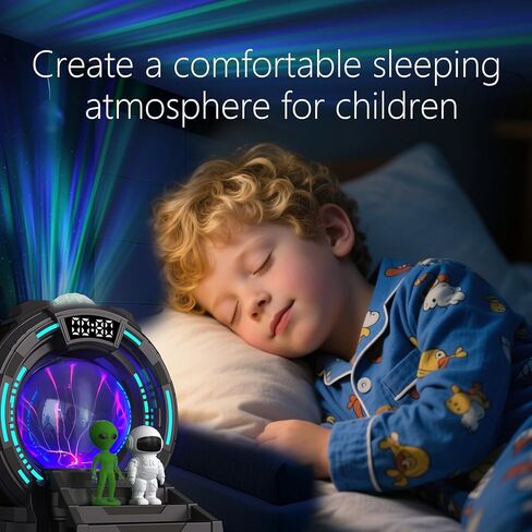 Astronaut Aurora Star Sky Projector,Plasma Globe Lamp/Star Light Projector for Children's Bedroom Sleep Aid Light,White Noise Bluetooth Music,Time Alarm Clock,Kids Room Decor,Christmas/Birthday Gift in Saudi Arabia
