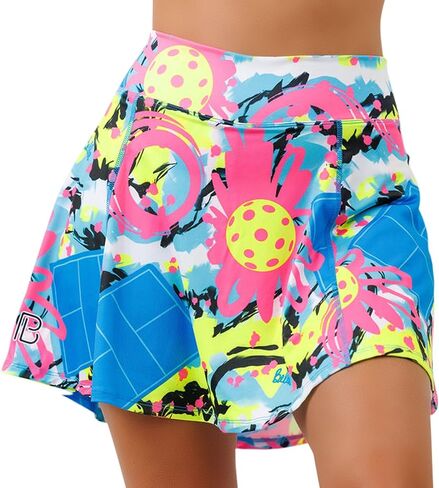 Pickleball Bella Women’s A-Line Pickleball Skort – Lightweight Athletic Skirt with Built-in Shorts & Pockets, Open Play in Saudi Arabia