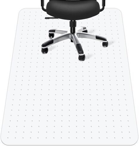 Chair Mat for Hard Floors, 36x47 inches - Transparent Chair Mats for with Lip, Smooth Rolling Glide Under Desk, Plastic Hard Floor Protection Mat for Hardwood/Tile Floor (Clear) in Saudi Arabia