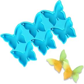 Butterfly Silicone Molds, Holographic Resin Casting Design, Butterfly Mold for DIY Crafts, Keychain and Jewelry Making, Epoxy and Fondant Compatible, Versatile Home and Wall Decor