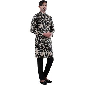 Elina fashion Men's Indian Satin Cotton Kurta Pajama Set Tunic Ethnic Traditional Kurta Payjama Wear…