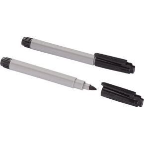 Freezer Black Permanent Markers Fast Drying, Waterproof Marker for Labeling,Lab Marker, Food Labeling Permanent Fridge Pen with Fine Point and Fast Drying Black Ink|Set of 2