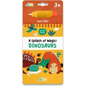 A Splash of Magic - Reusable Paint with Water Activity Book - Paint with Water for Children - No Mess - Water Pen Included (Animals)