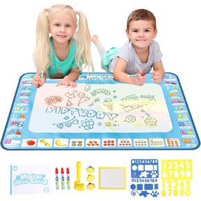 YEEGO DIRECT Water Doodle Mat, Water Drawing Mat, Water Painting Mat Doodle Board Reusable Educational Toy Gifts for Kids Boys Girls Ages 2 3 4 5 6 7 8 9 10 11 12 (Alphabet) Children's Day