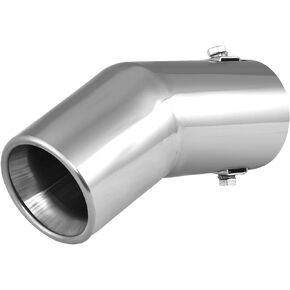 Black Exhaust tip - Fit 1.5 to 2 Inch Exhaust Tail Pipe Diameter- Black Coated Stainless Steel - Car Muffler Tips
