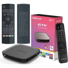 Formuler Gtv Certified Android Tv 9.0 with Bluetooth Remote Control + Free Bonus Air Mouse with Keyboard and Backlit.