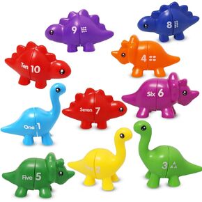 26PCS Dinosaur Alphabet Learning Toys for Toddlers, Letters Matching Game Dinosaur Toys for Kids, Double-Sided ABC Dino Alphabet Learning Toys for Toddlers 1-3, Educational Preschool Fine Motor Toys
