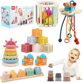 LUCKFUTURE Premium Baby Toys for 6-18 Months, 8 in 1 Montessori Toys Set, Educational Learning Toys for Toddlers 1-3 Years Old Trendy Babies Gifts for Boys & Girls