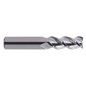YG-1 28573TC Carbide Alu-Power End Mill, 3 Flute, 45 Degree Helix, Regular Length, Square, TiCN Finish, 2-1/2" Length, 1/4"