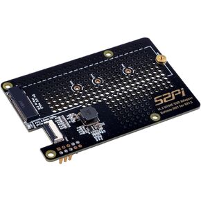 GeeekPi N07 PCIe M.2 M-Key NVMe SSD PCIe Peripheral Board for Raspberry Pi 5, Support M.2 Key-M NVMe SSD 2230/2242/2260/2280