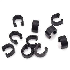 KIEVODE 10 PCS Bike C-Clips Clamps for Brake and Shift Cables - Mountain Road Bicycle MTB Housing Hose Guide Clamps