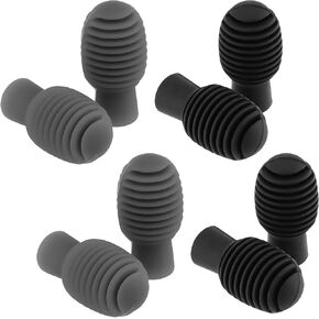 JEUIHAU 8 قطع من رؤوس أعواد الطبل المصنوعة من السيليكون، أغطية رأس أعواد الطبل المتينة، نصائح ممارسة أعواد الطبل لحماية رأس أعواد الطبل وتقليل صمت ممارسة الطبول، أسود ورمادي in Kuwait