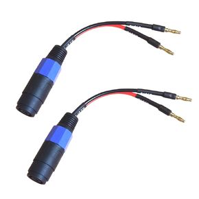 WJSTN Banana Plugs to speakon Speaker Adapter Cablespeakon to Banana Plug Cable 12awg 6in/2 Pack