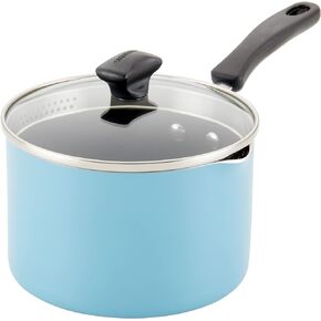 Farberware Cookstart DiamondMax Nonstick Jumbo Cooker with Lid and Helper Handle, Dishwasher Safe, 6 Quart - Aqua