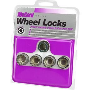 MCGARD 24024 Cone Seat - Under The Hub Cap Wheel Locks (M14 x 2.0 Thread Size) - Set of 4, Silver