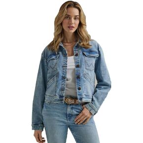 Wrangler Womens Light Wash Cowboy Jacket Denim XL