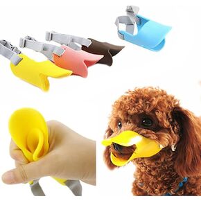 Dog Muzzles Anti Bite Silicone Duck-Bill Duck Mouth Shape Dog Mouth Covers Anti-Called Muzzle for Puppy Dog