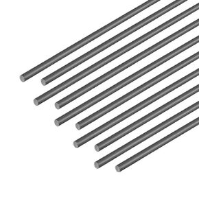 uxcell Carbon Fiber Round Rod Aircraft Fixed Rod for an RC Glider 1mm, 500mm/19.6inch Length Matte Pole, 10pcs