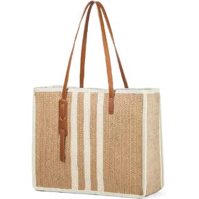YIKOEE Large Straw Tote Bag: Summer Straw Handbags for Vacation