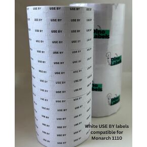 ملصقات 1110 "استخدام بواسطة" متوافقة مع ملصقات Monarch 1110، 16 لفة = 17000 ملصق in Kuwait