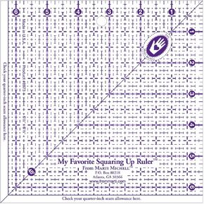 Marti Michell My Favorite Squaring Up Ruler, 6-1/2 by 6-1/2-Inch