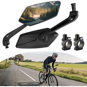 مرآة الرؤية الخلفية لمقود الدراجة على شكل قلب، زاوية واسعة 360 درجة قابلة للتعديل والدوران، للدراجات الجبلية للبالغين، والدراجات الكهربائية والدراجات البخارية، ومرايا الدراجات للمقود in Kuwait