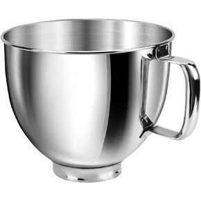 JEASOM 5QT Mixer Bowl for KitchenAid Stand Mixers, 304 Stainless Steel Mixing Bowl Replace for KitchenAid Classic&Artisan 4.5/5QT Tilt-Head Mixer, Non-Slip Handle Designed for Kitchen Aid Mixers Bowl
