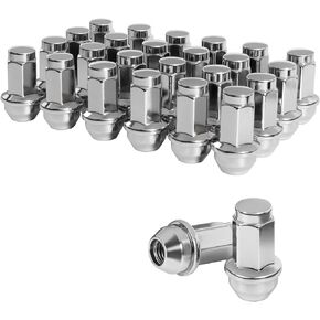 TAGMORE 24pcs M14x2.0 Lug Nuts - Compatible with 2000-2014 Ford Expedition, F150, Lincoln Navigator, One-Piece Design Factory Chrome Wheel Nut Set