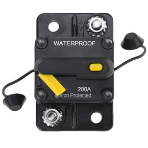 RKURCK 12V-36V DC Manual Reset Button 250 Amps Waterproof Circuit Breaker for Car Rv Marine Automotive Stereo Audio Electronic Motor System