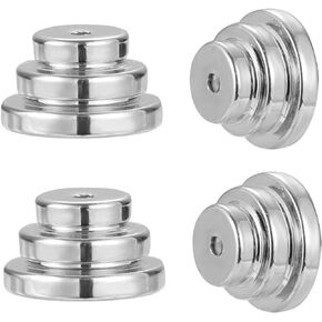 AKRUWELRY Earring Backs for Heavy Earrings, Large Earring Support Lifter Backs Replacements for Droopy Ears Earlobe 4pcs Dics Locking Earring Backings for Studs Heavy Support Backers, Mixed Color