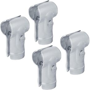 4 Set 2" (1-7/8" OD) End Rail Clamp Chain Link Fence T Pipe Clamps Connector, Galvanized Steel Joint T Pannel Rail Band Bracket, 2 Way Tube Fitting Clip Fit 1.9" OD Pipe. Thickness 3.8 mm