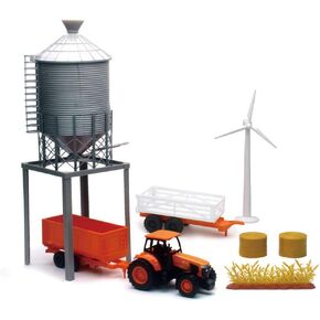 Kubota M5-111 Tractor and Grain Bin Playset
